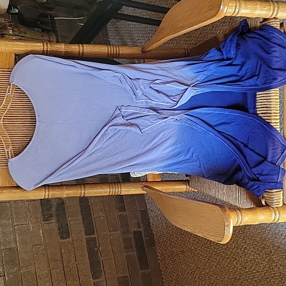 Lane Bryant, blue ombre short sleeve top, size 22/24 - Picture 9 of 12